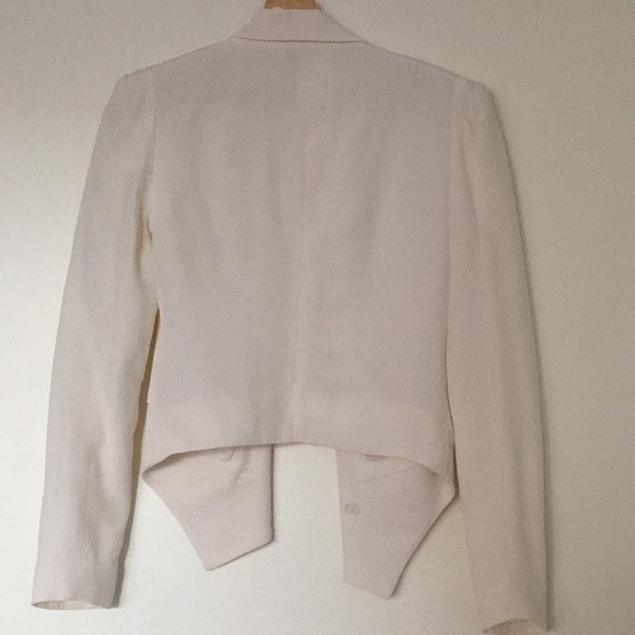 Rebecca Minkoff Becky Silk White Blazer - Picture 6 of 8